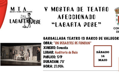 Gargallada Teatro representa mañá no Auditorio de Baio a comedia “Un desastre de función”